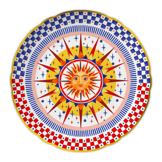 Platou rotund Sun, portelan, 32 cm, Dolce Vita - BACI MILANO