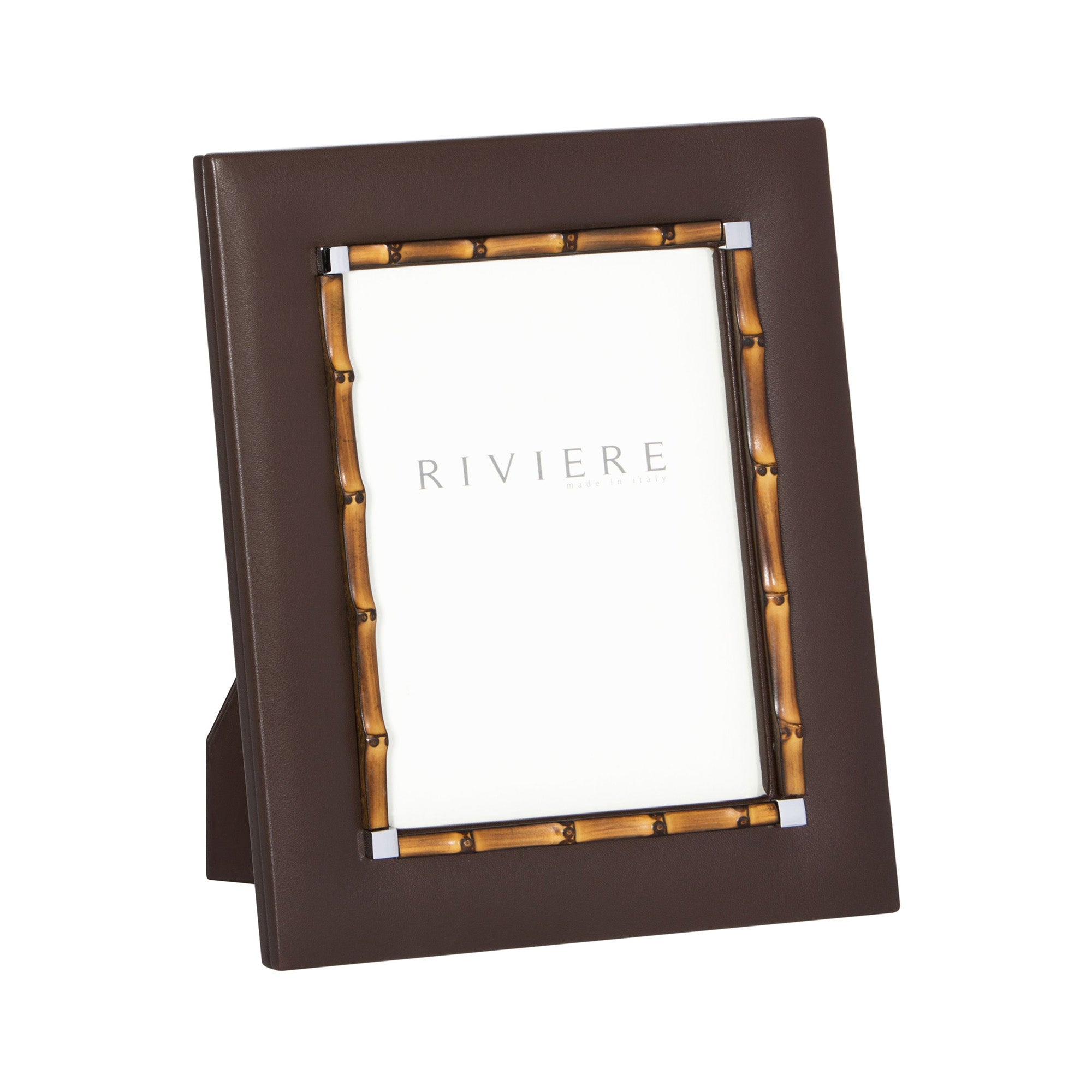 Rama foto din piele, cu lemn de bambus, moka, 13 x 18 cm, Bice - RIVIERE Rama foto din piele, cu lemn de bambus, moka, 13 x 18 cm, Bice - RIVIERE