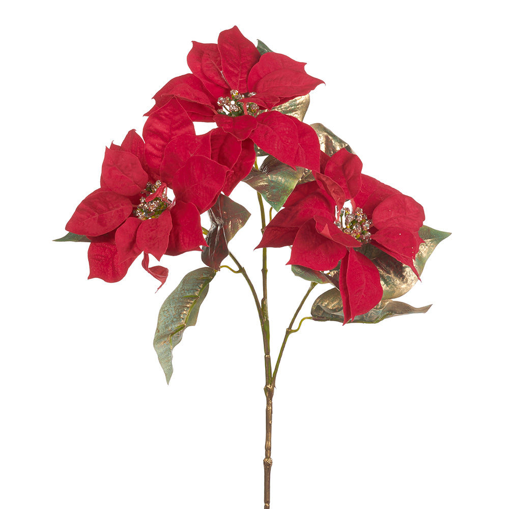 Ramura decorativa Craciunita Sclipit, rosu/verde, 80 cm, SIMONA'S CHRISTMAS Ramura decorativa Craciunita Sclipit, rosu/verde, 80 cm, SIMONA'S CHRISTMAS