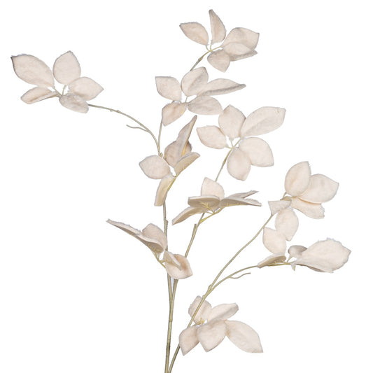 Ramura decorativa Fluffy, alb, 127 cm - SIMONA'S CHRISTMAS