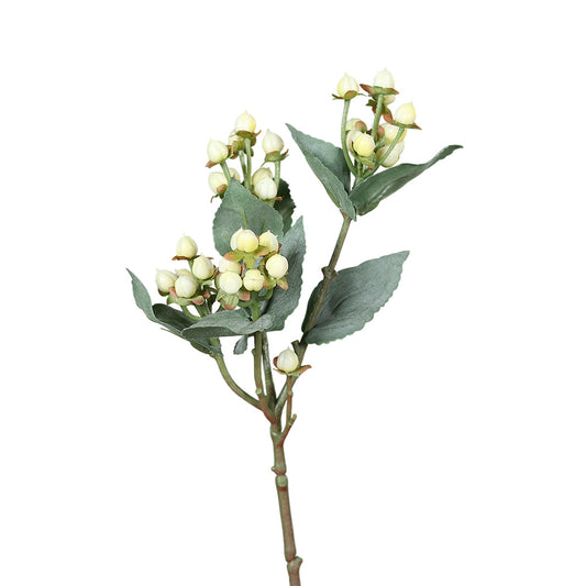 Ramura decorativa Hypericum, crem, 47 cm - SIMONA'S COLLECTION