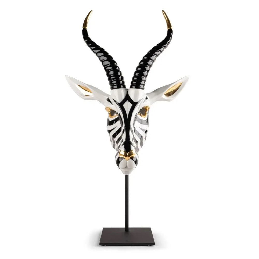 Sculptura Antelope Mask by Jose Luis Santes - LLADRO Sculptura Antelope Mask by Jose Luis Santes - LLADRO