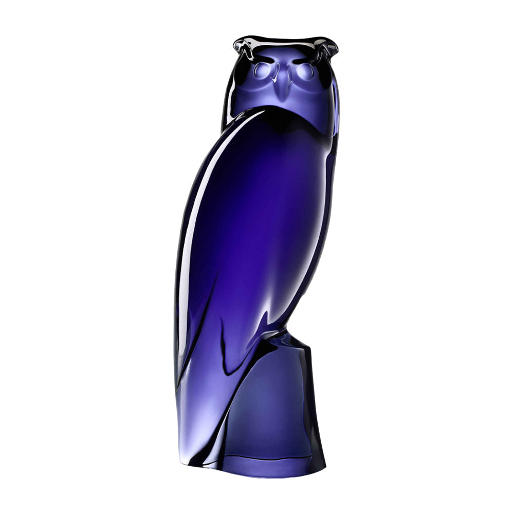Sculptura din cristal, Midnight Blue, Eagle Owl by Jan Tesar - Editie Limitata - BACCARAT Sculptura din cristal, Midnight Blue, Eagle Owl by Jan Tesar - Editie Limitata - BACCARAT