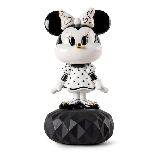 Sculptura din portelan, Black and White, 31 cm, Minnie by Eva Maria Cuerva - LLADRO