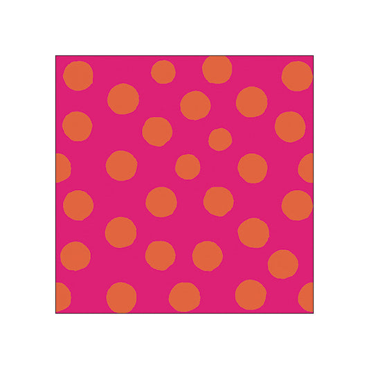Servetele de masa, 20 buc, 33 x 33 cm, Polka Dots Orange/Pink - SIMONA'S COLLECTION