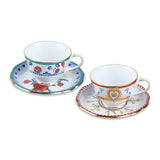 Set 2 cesti pentru cafea si farfurii, portelan, Mamma Mia - BACI MILANO Set 2 cesti pentru cafea si farfurii, portelan, Mamma Mia - BACI MILANO