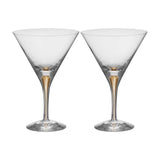 Set 2 pahare pentru Martini, 250 ml, Intermezzo Gold by Erika Lagerbielke - ORREFORS Set 2 pahare pentru Martini, 250 ml, Intermezzo Gold by Erika Lagerbielke - ORREFORS