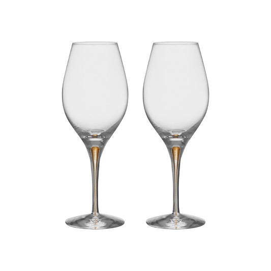 Set 2 pahare pentru vin Balance, 440 ml, Intermezzo Gold by Erika Lagerbielke - ORREFORS