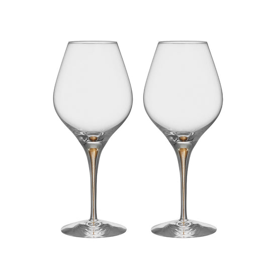 Set 2 pahare pentru vin Aroma, 620 ml, Intermezzo Gold by Erika Lagerbielke - ORREFORS
