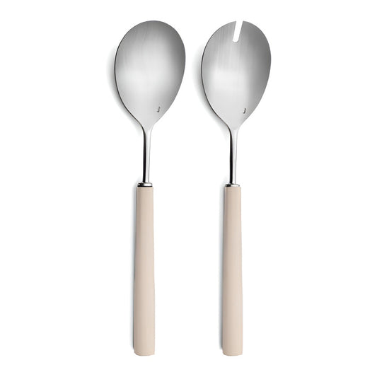 Set 2 piese pentru salata, otel inoxidabil, 24.5 cm, Ebony Ivory - CUTIPOL