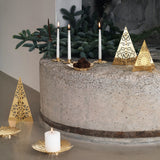 Set 3 sfesnice din otel inoxidabil placat cu aur, Ice Flower - SIMONA'S COLLECTION Set 3 sfesnice din otel inoxidabil placat cu aur, Ice Flower - SIMONA'S COLLECTION