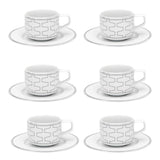 Set 6 cesti si farfurii pentru espresso, Trasso - VISTA ALEGRE Set 6 cesti si farfurii pentru espresso, Trasso - VISTA ALEGRE
