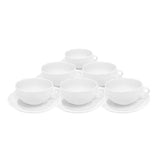 Set 6 cesti pentru ceai si farfurii, Maria Theresia White - HUTSCHENREUTHER Set 6 cesti pentru ceai si farfurii, Maria Theresia White - HUTSCHENREUTHER