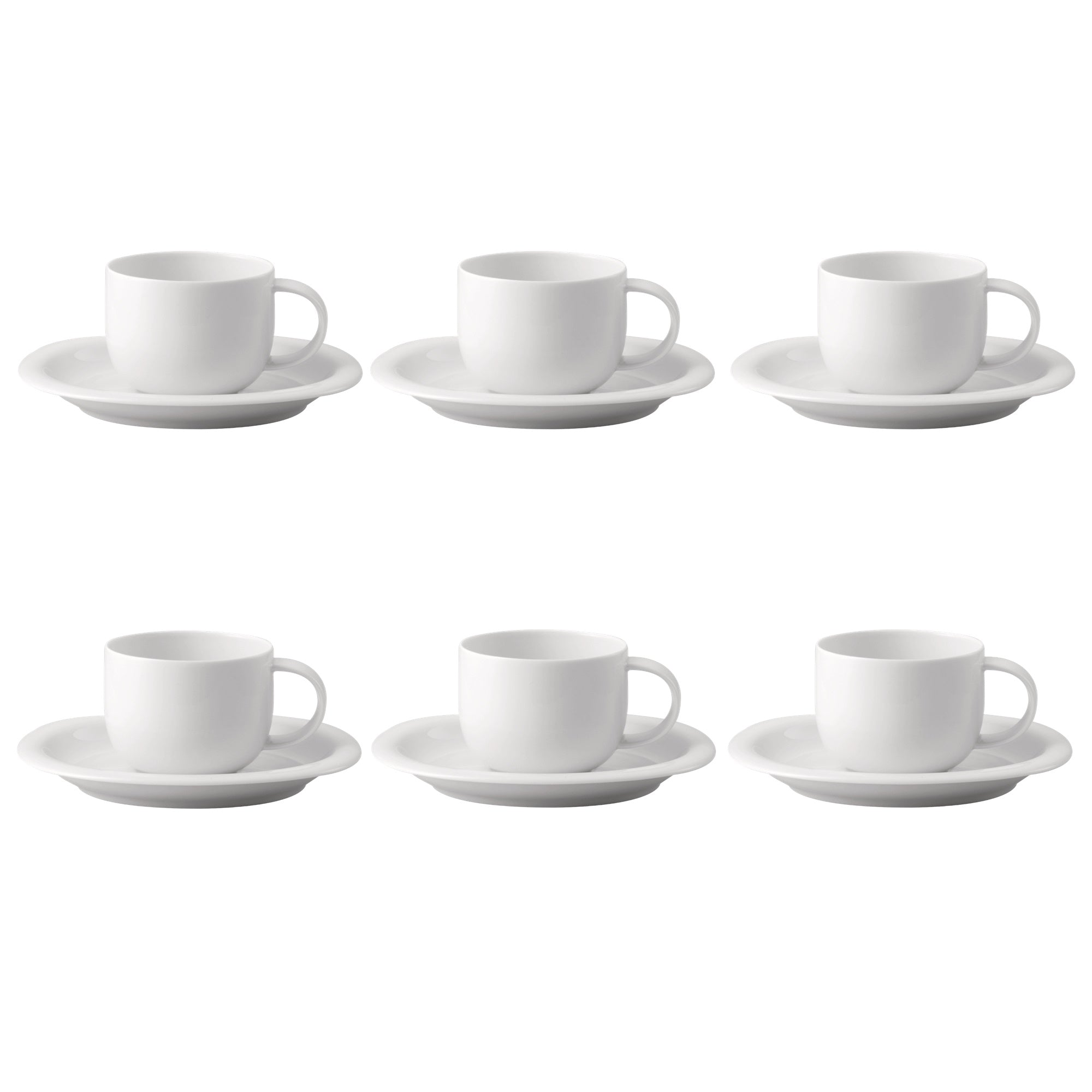 Set 6 cesti si farfurii pentru cafea, Suomi White - ROSENTHAL Set 6 cesti si farfurii pentru cafea, Suomi White - ROSENTHAL
