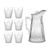 Set 6 pahare pentru apa si carafa 2L, acril transparent, Baroque & Rock Anniversary - BACI MILANO Set 6 pahare pentru apa si carafa 2L, acril transparent, Baroque & Rock Anniversary - BACI MILANO