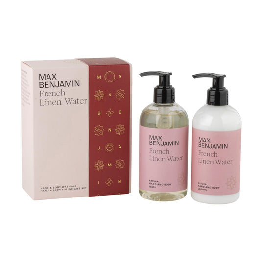 Set cadou gel de dus si lotiune de corp, French Linen Water, 300 ml, colectia Classic - MAX BENJAMIN