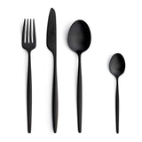 Set tacamuri din otel inoxidabil, 24 piese, Solo Matte Black - CUTIPOL Set tacamuri din otel inoxidabil, 24 piese, Solo Matte Black - CUTIPOL