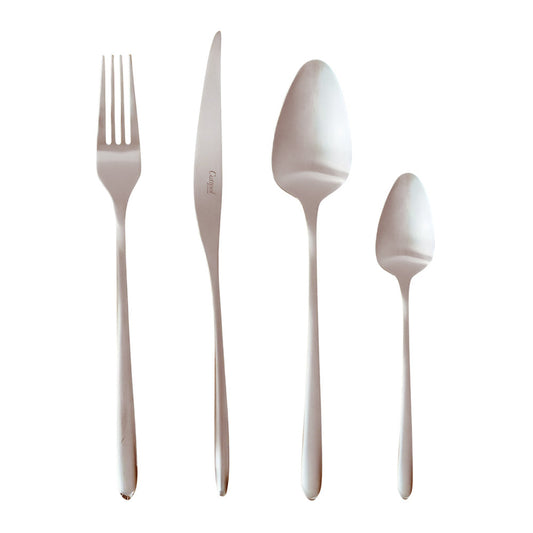 Set tacamuri din otel inoxidabil, 24 piese, Aires Mateus Matt Champagne - CUTIPOL
