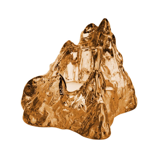 Sfesnic din sticla cristalina, Bronze, 14 cm, The Rock by Hanna Hansdotter - KOSTA BODA