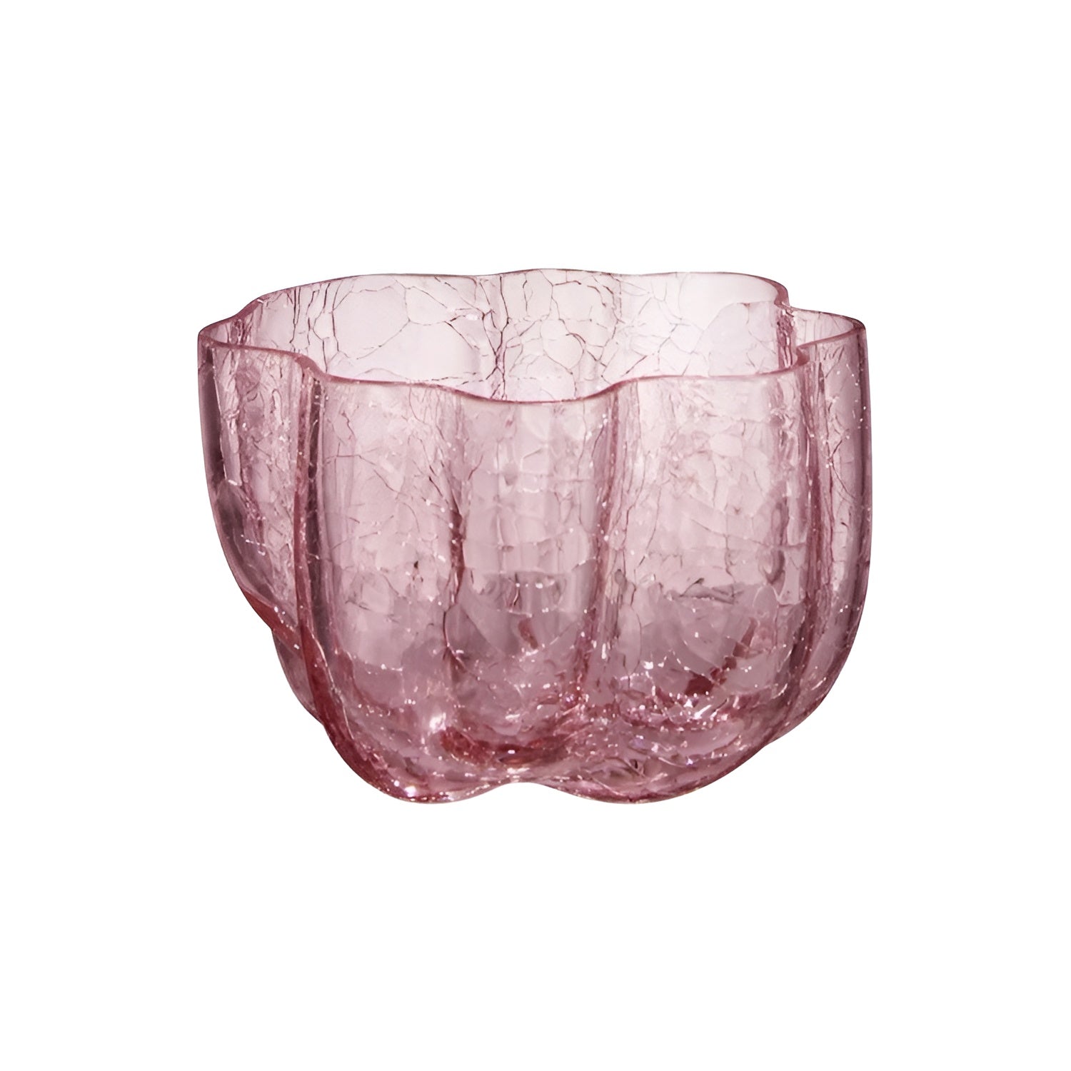 Sfesnic din sticla, Pink, 5.8 cm, Crackle by Asa Jungnelius - KOSTA BODA Sfesnic din sticla, Pink, 5.8 cm, Crackle by Asa Jungnelius - KOSTA BODA