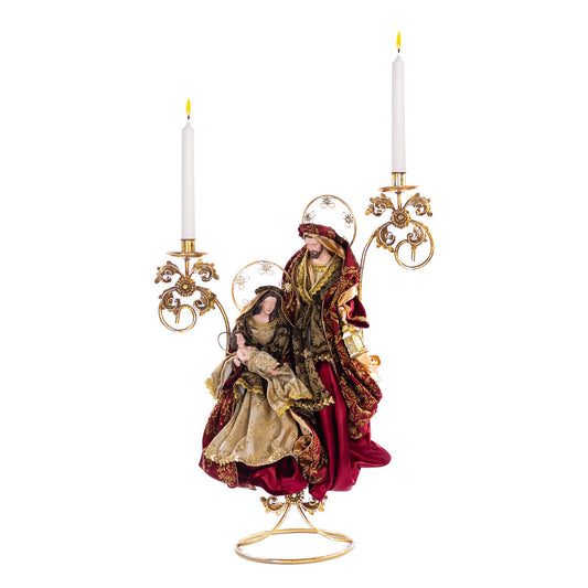 Sfesnic Scena nastere, burgundy, 67 cm - SIMONA'S CHRISTMAS