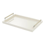 Tava decorativa lacuita, ivory/argintiu, 46 cm, Diana - RIVIERE Tava decorativa lacuita, ivory/argintiu, 46 cm, Diana - RIVIERE