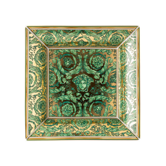 Vide poche din portelan, 18 cm, Medusa Garland Green - VERSACE