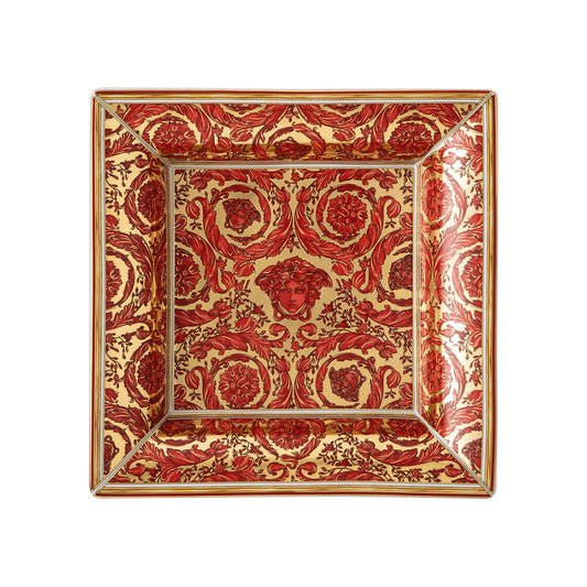 Vide-poche din portelan, 18 cm, Medusa Garland Red - VERSACE