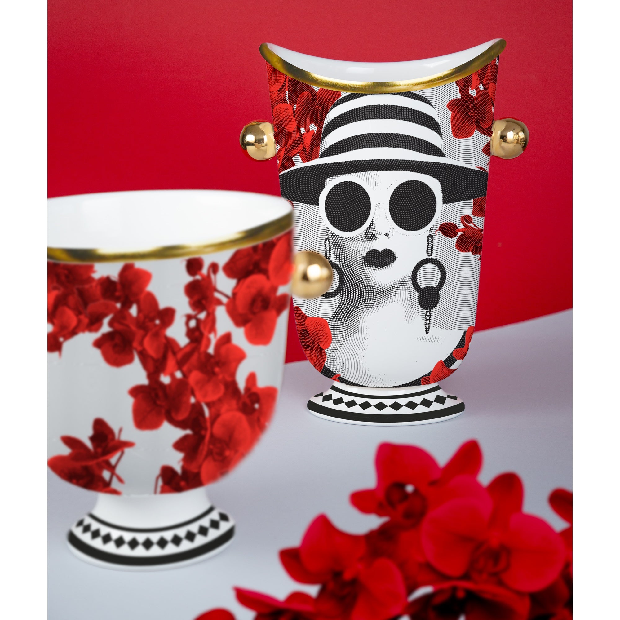 Cutie din portelan, 13 cm, The inseparables Mr White - BACI MILANO Cutie din portelan, 13 cm, The inseparables Mr White - BACI MILANO
