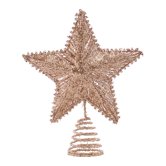 Varf pentru brad Stea Leeya, auriu, 25 cm - SIMONA'S CHRISTMAS