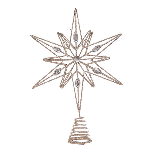 Varf pentru brad Stea Mannix, auriu, 34 cm - SIMONA'S CHRISTMAS