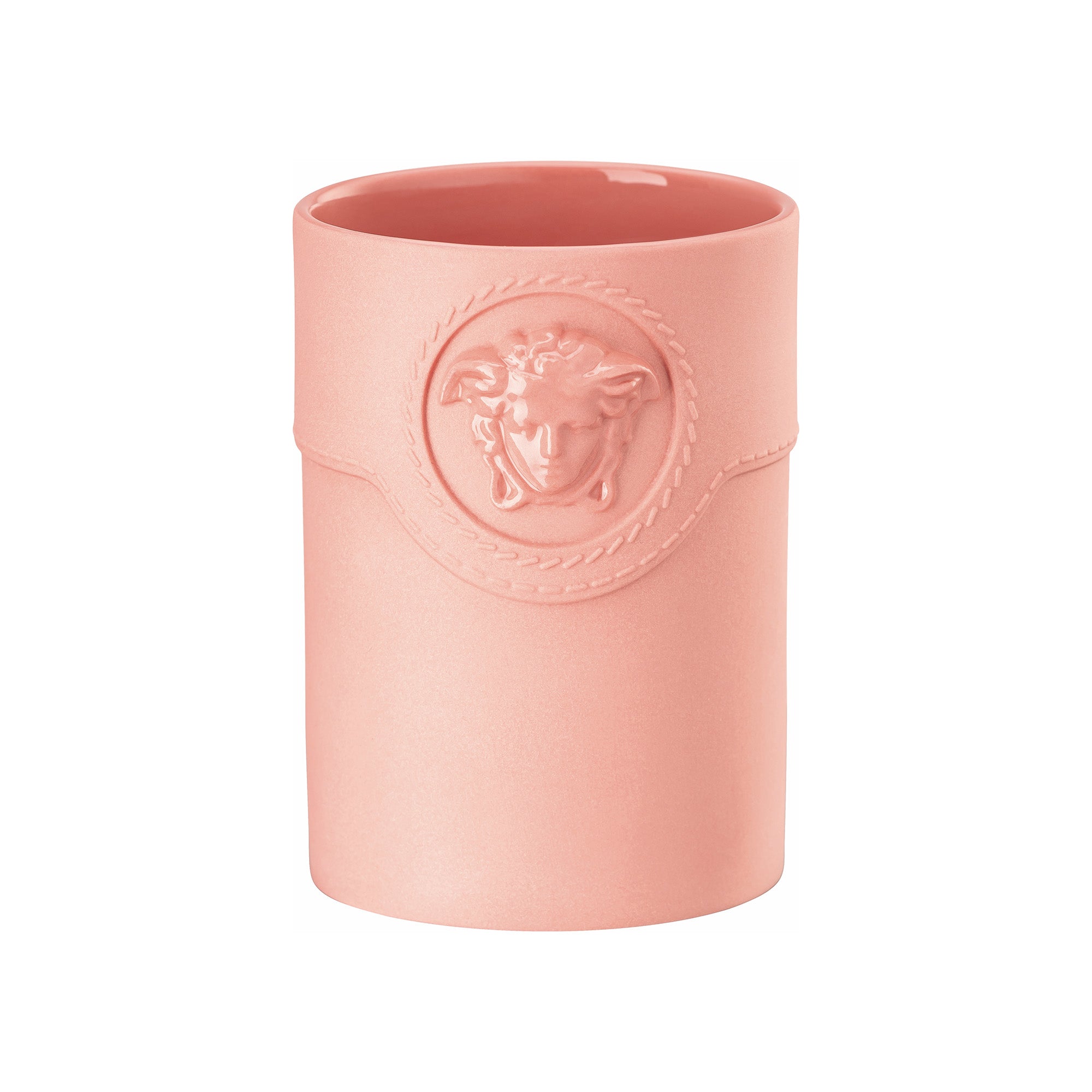Vaza cilindrica din portelan, 10 cm, La Medusa Mini Pink - VERSACE Vaza cilindrica din portelan, 10 cm, La Medusa Mini Pink - VERSACE