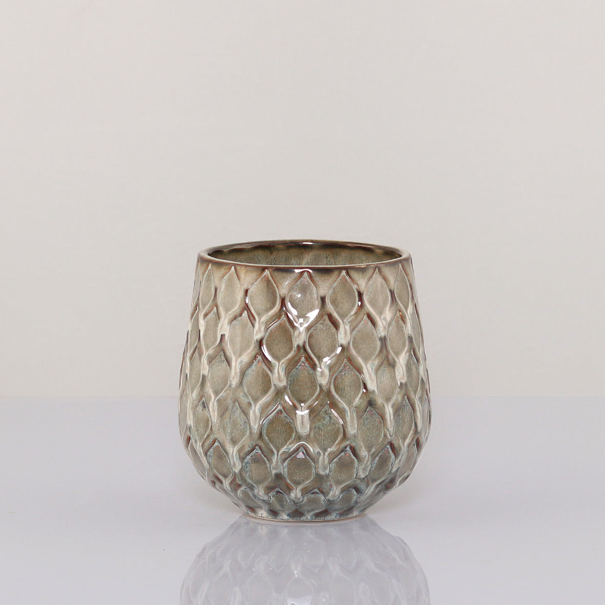 Vaza decorativa Tuscan, bej, 17 cm - SIMONA'S COLLECTION Vaza decorativa Tuscan, bej, 17 cm - SIMONA'S COLLECTION