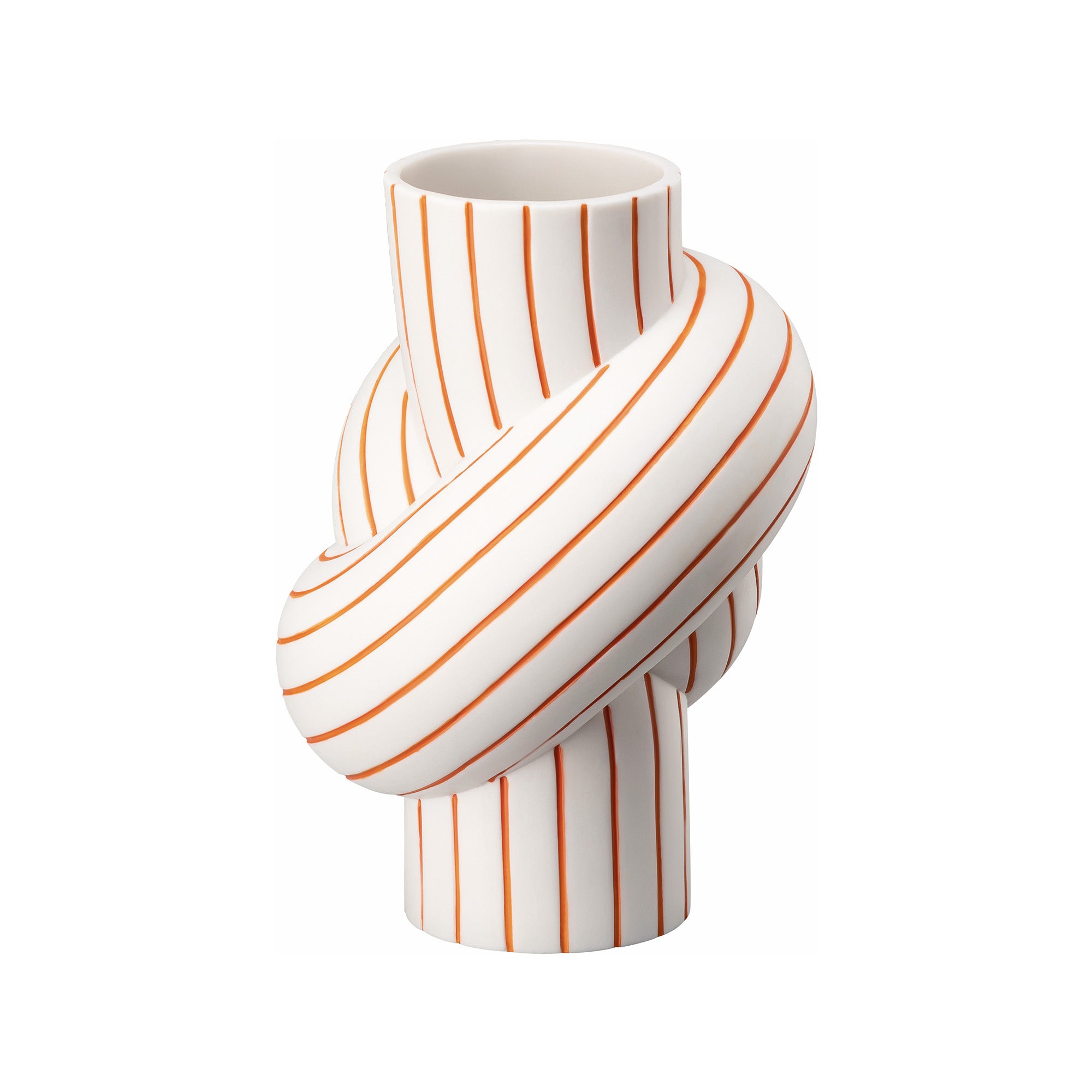 Vaza din portelan, 12 cm, Node Stripes Mango by Martin Hirth - ROSENTHAL Vaza din portelan, 12 cm, Node Stripes Mango by Martin Hirth - ROSENTHAL