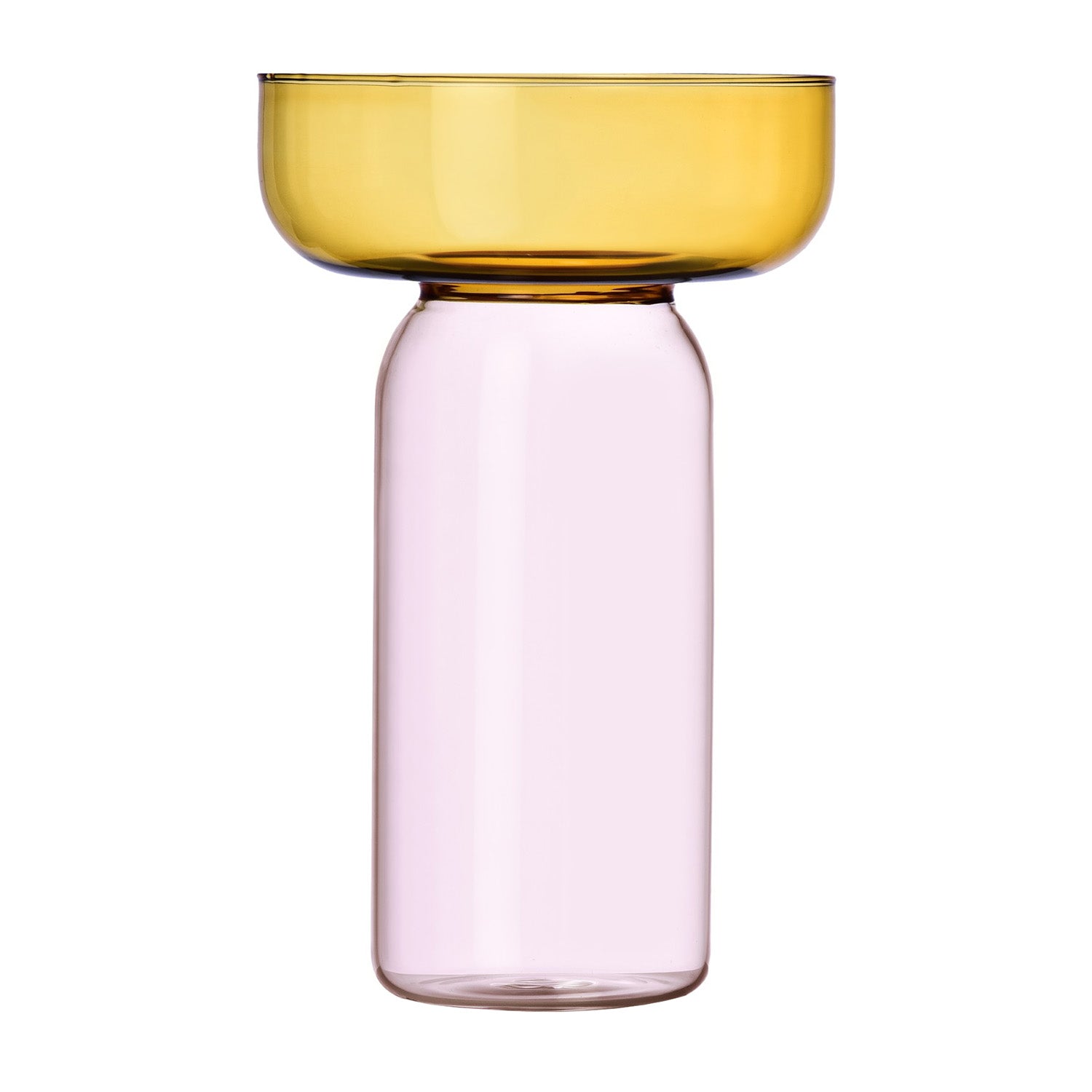 Vaza din sticla, 31 cm, roz/chihlimbariu, Aura - ICHENDORF Vaza din sticla, 31 cm, roz/chihlimbariu, Aura - ICHENDORF