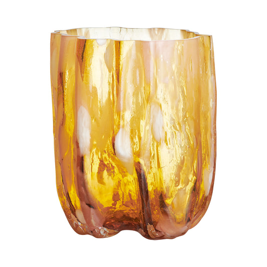 Vaza din sticla, Amber, 27 cm, Crackle by Asa Jungnelius - KOSTA BODA