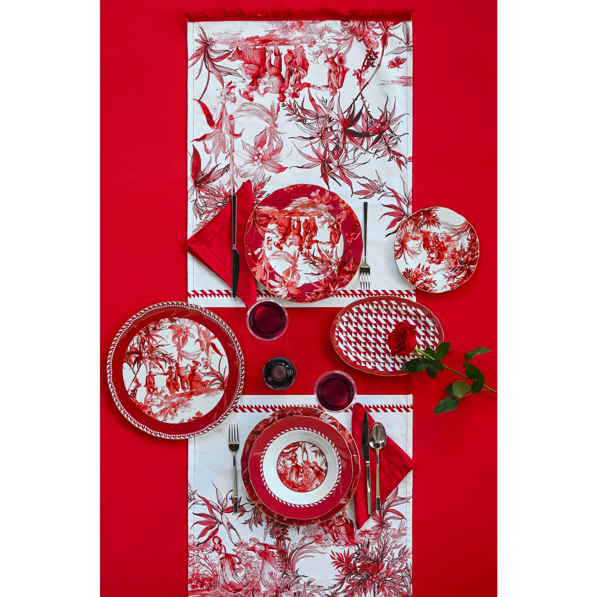 Farfurie pentru desert, portelan, 19.5 cm, Le Rouge - BACI MILANO Farfurie pentru desert, portelan, 19.5 cm, Le Rouge - BACI MILANO
