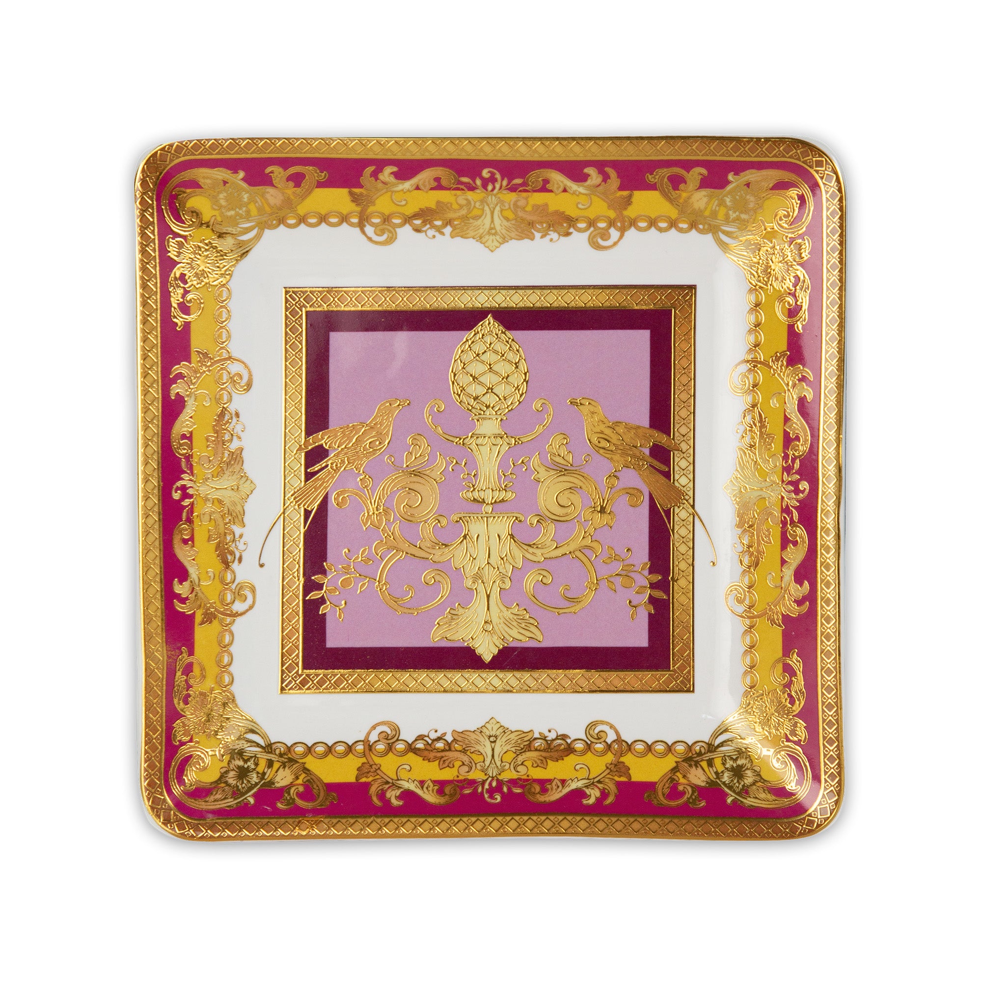 Vide-poche, portelan, 15x15 cm, Fuchsia, Minerva - BACI MILANO Vide-poche, portelan, 15x15 cm, Fuchsia, Minerva - BACI MILANO