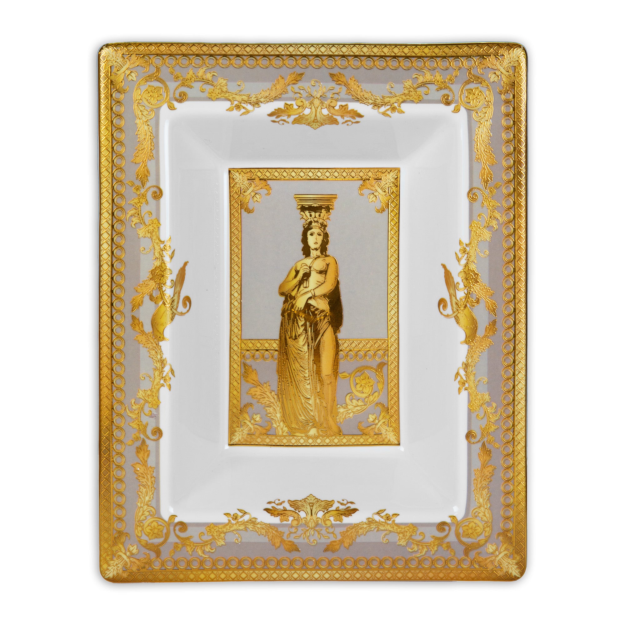 Vide-poche, portelan, 19x15 cm, Greige, Minerva - BACI MILANO Vide-poche, portelan, 19x15 cm, Greige, Minerva - BACI MILANO