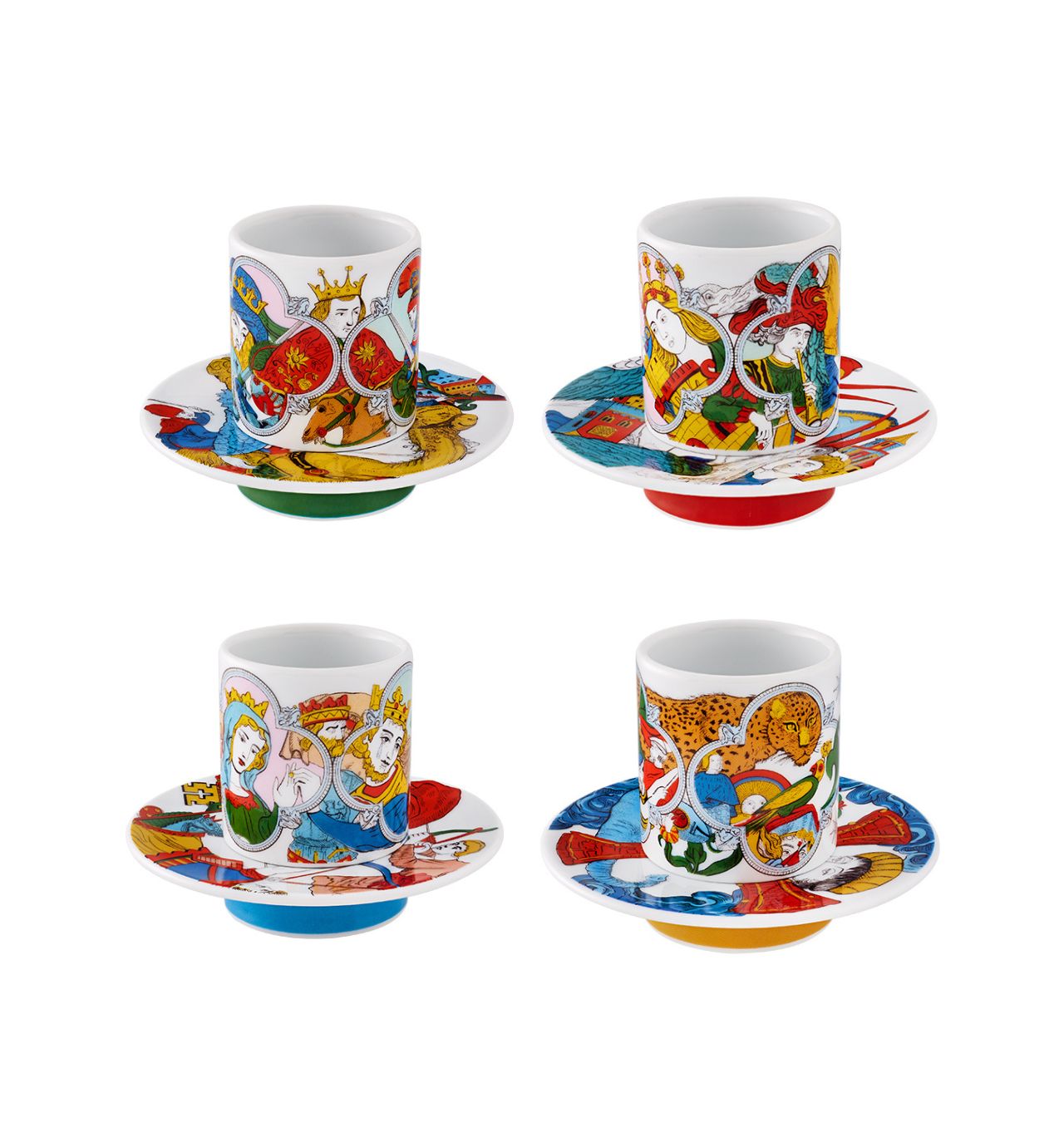 Set 4 cesti de espresso si farfurii Portugese Odyssey - VISTA ALEGRE