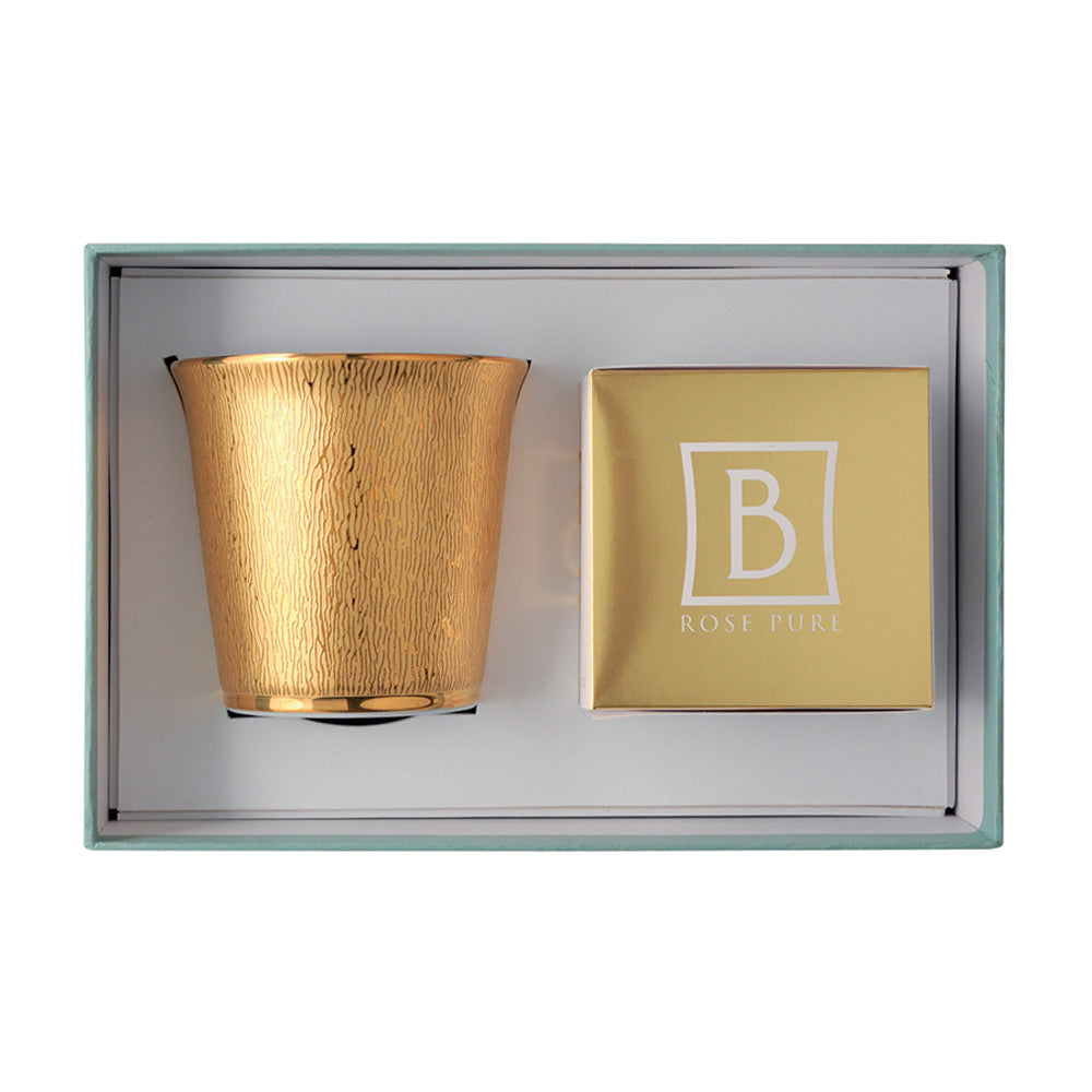 Set cadou - Pahar din portelan si lumanare, Dune Gold - BERNARDAUD