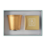 Set cadou - Pahar din portelan si lumanare, Dune Gold - BERNARDAUD