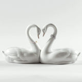 Sculptura din portelan, Endless Love Swans Flowers by Jose Puche - LLADRO