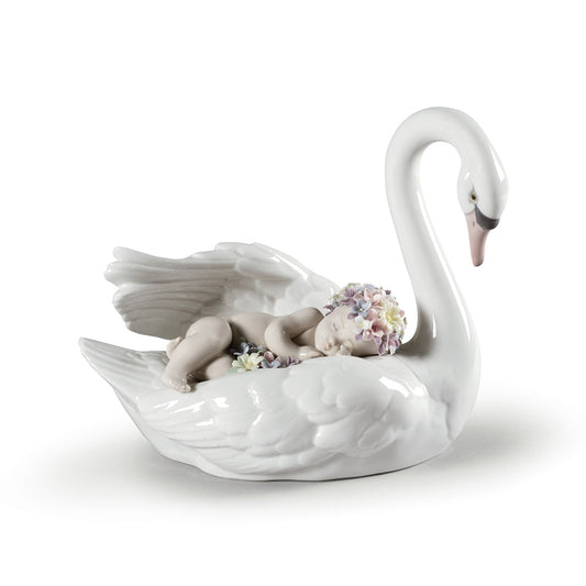 Sculptura din portelan, Drifting through Dreamland Swan by Joan Coderch - LLADRO