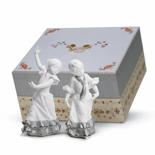 Set 2 figurine din portelan, Spring Fair in Sevilla Platinum - LLADRO