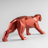 Sculptura din portelan, Pantera Metalic Red, Origami - LLADRO