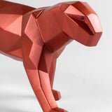 Sculptura din portelan, Pantera Metalic Red, Origami - LLADRO