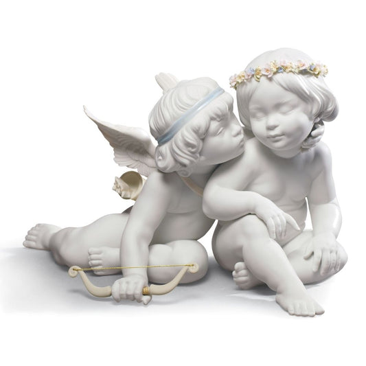 Sculptura din portelan, Eros and Psyche Angels by Jose Luis Santes - Lladro