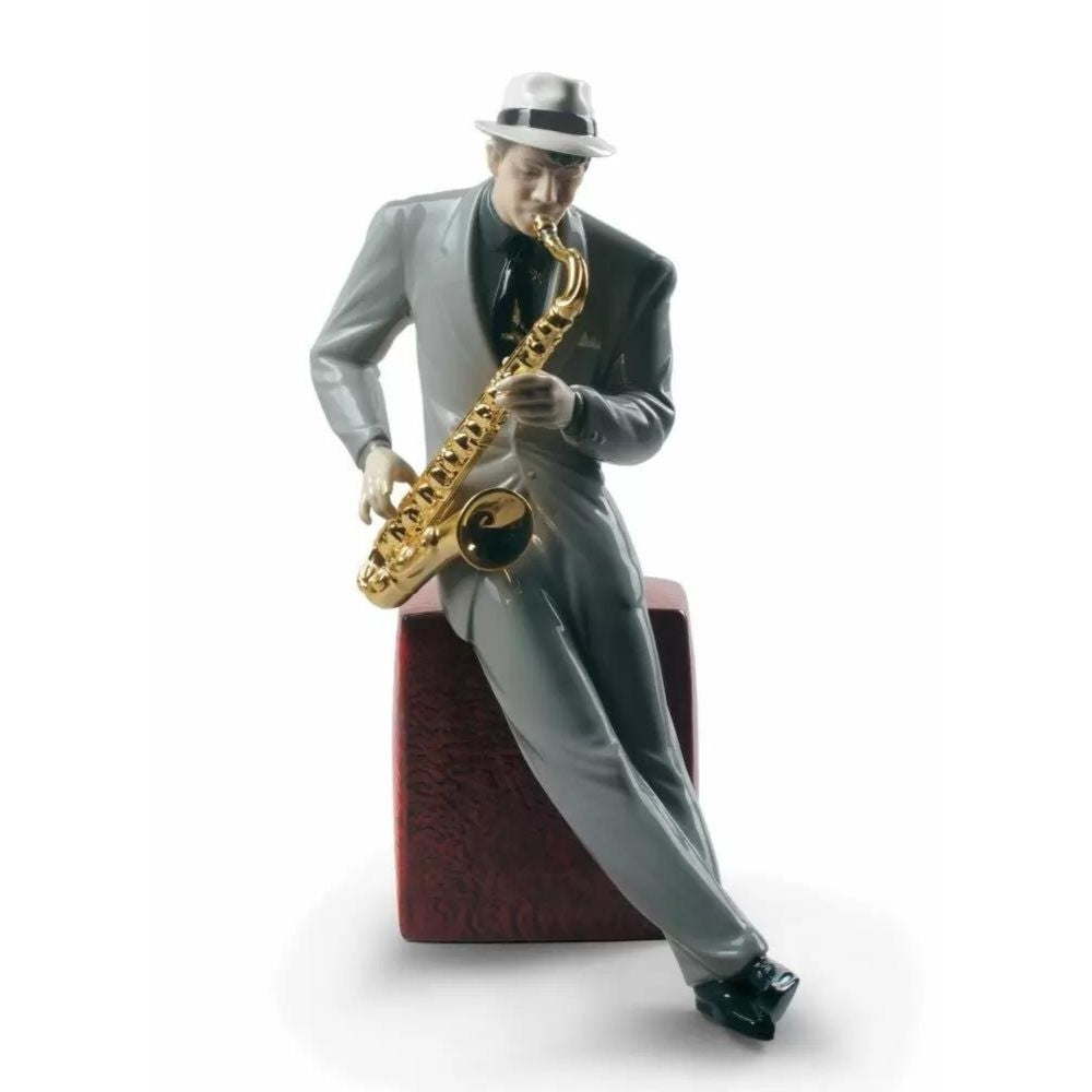 Sculptura din portelan, Jazz Saxophonist by Jose Luis Santes - LLADRO