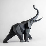 Sculptura din portelan negru mat, Elefant, Origami - LLADRO